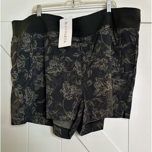 Athleta Trekkie North Printed Green‎ Floral Shorts NWT Size 26 Womens